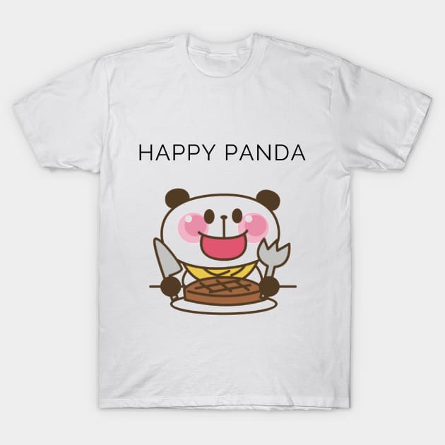 Happy Panda T-Shirt by Flamingo Design